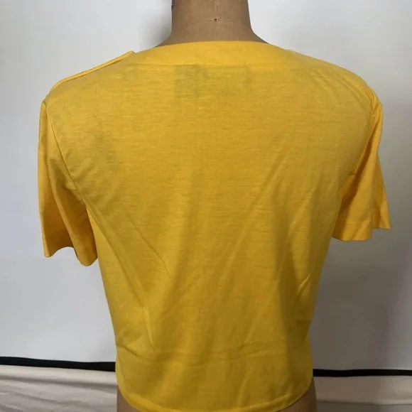 1970s Deadstock Women’s Yellow Shirt - Picture 3 of 4